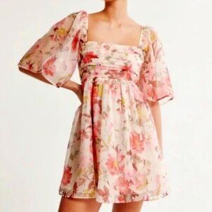 Abercrombie & Fitch Emerson Poplin Dress in Pink Floral, Size XS